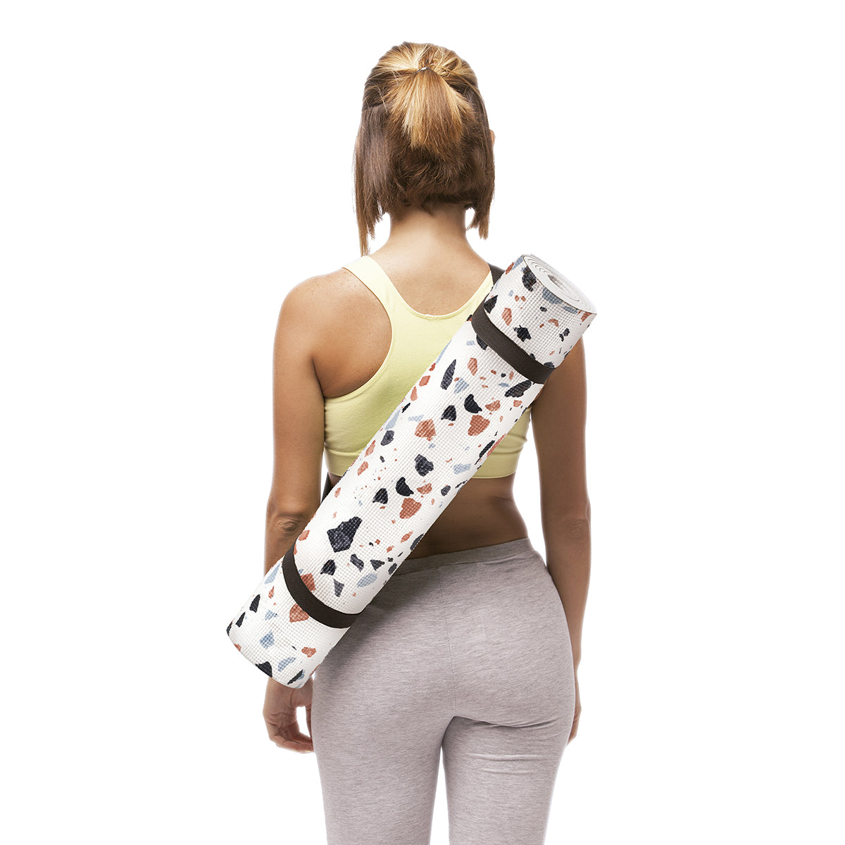 DOIY Yoga Mat Terrazzo White