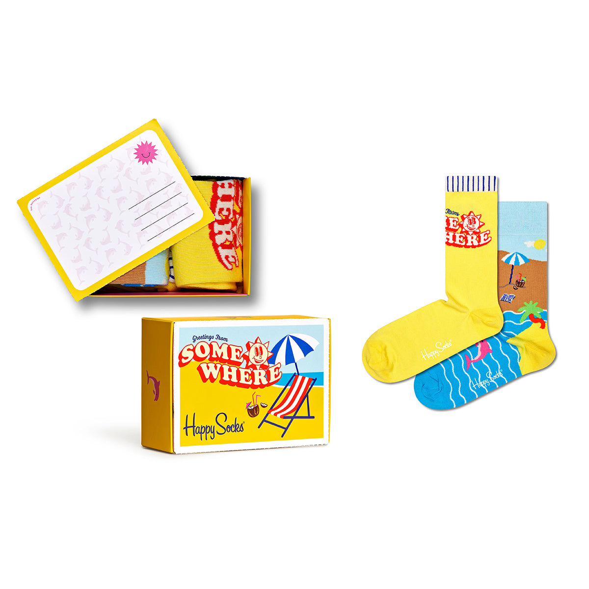 Happy Socks Gift Set Wish You Were Here (2200) Socks 2-Pack