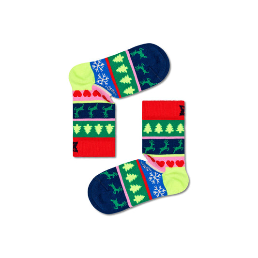 Happy Socks Kids Christmas Stripe Sock (4500)