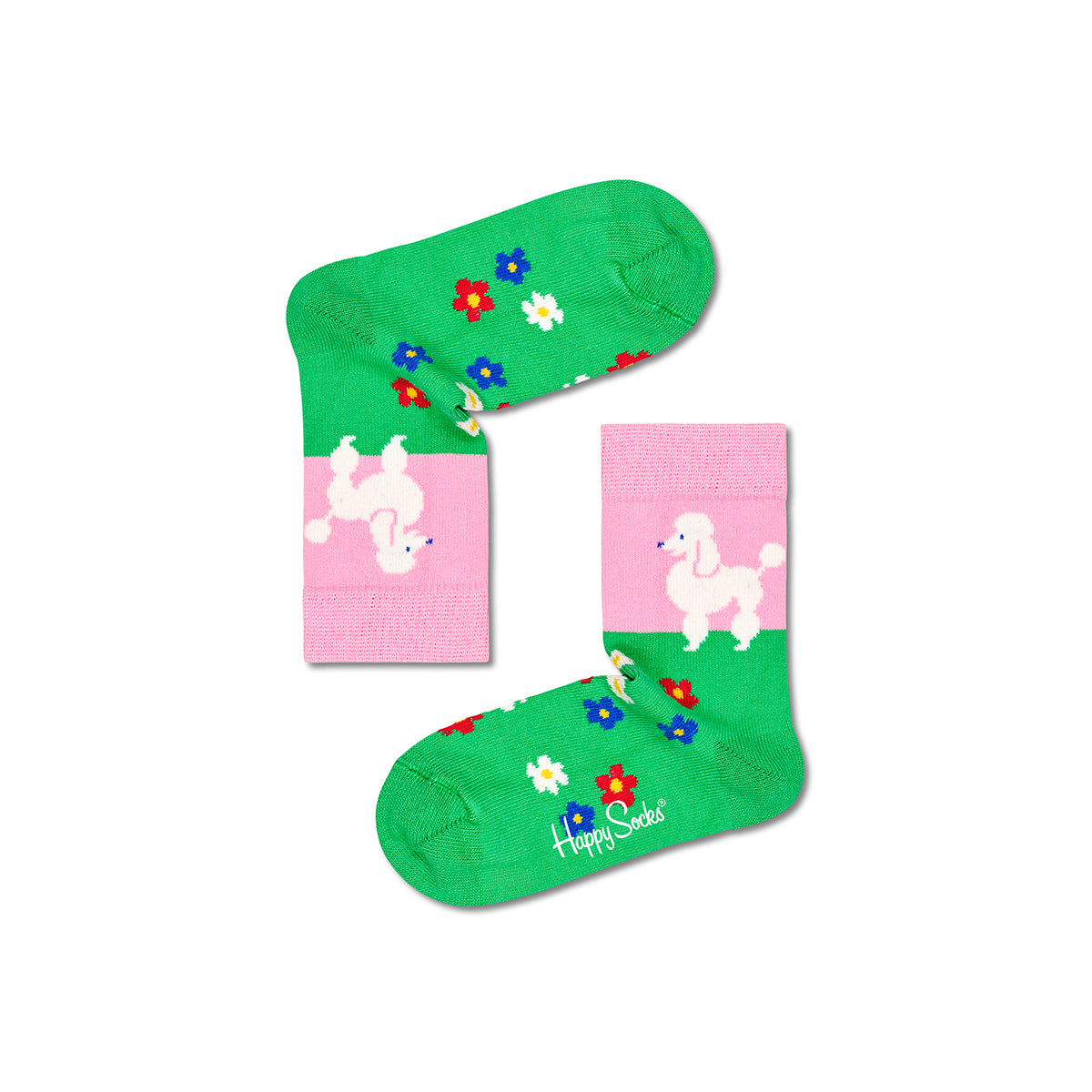 Kids Poodle & Flowers Sock (7300)