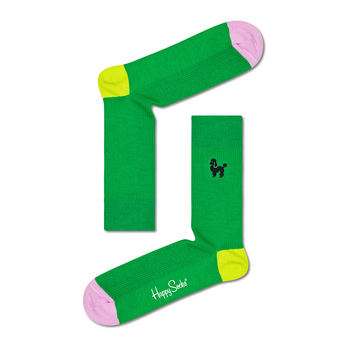 Happy Socks Poodle Ribbed Embroidery Sock (7300)