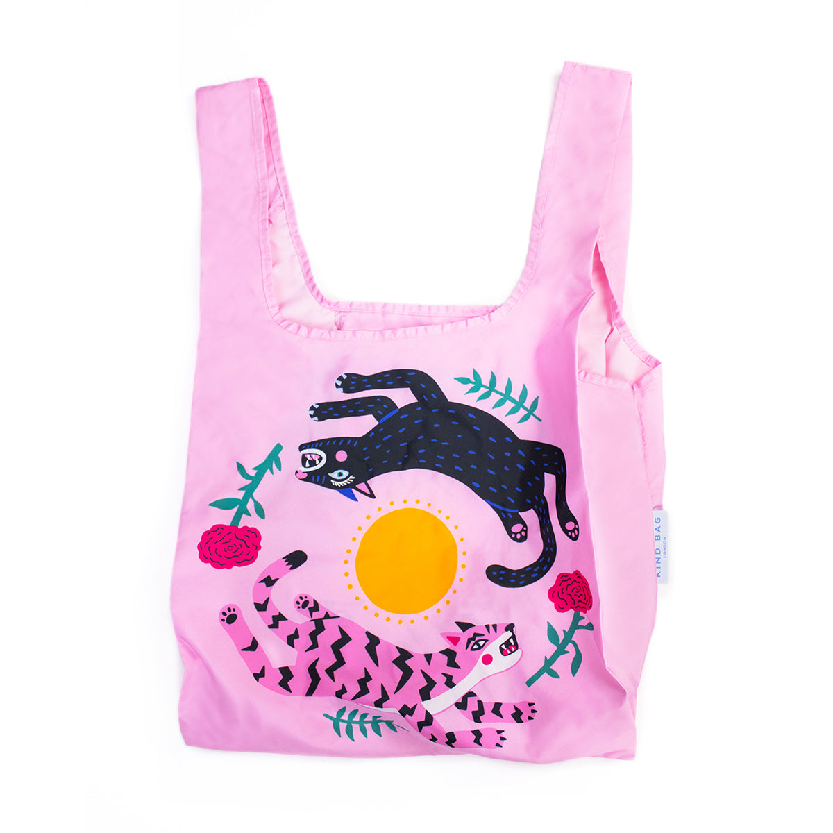 Reusable Bag Collab Amy Hastings Leaping Cat