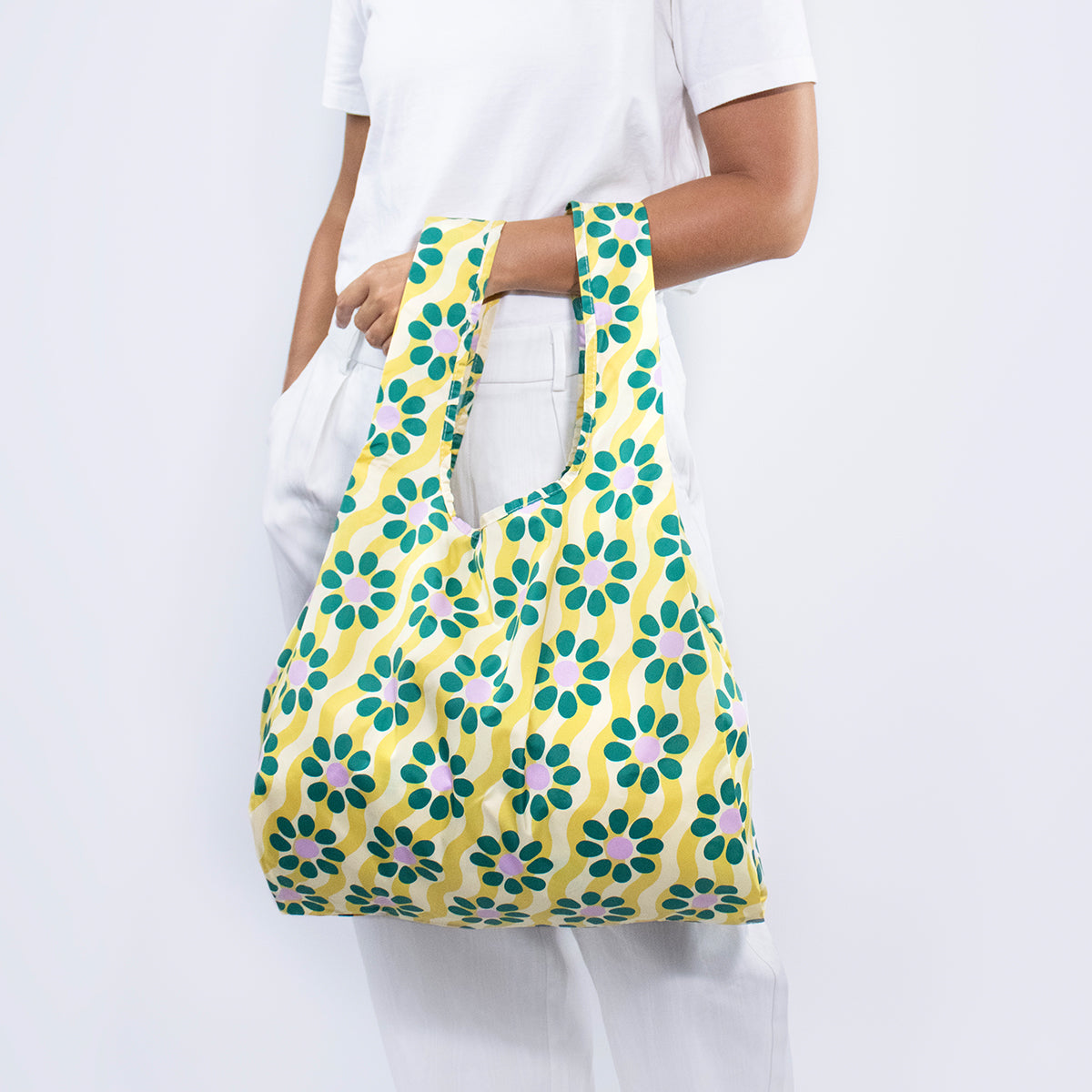 Reusable Bag Medium Wavy Daisy