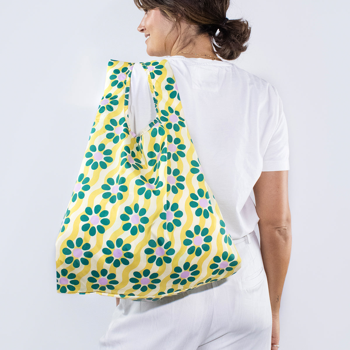 Reusable Bag Medium Wavy Daisy