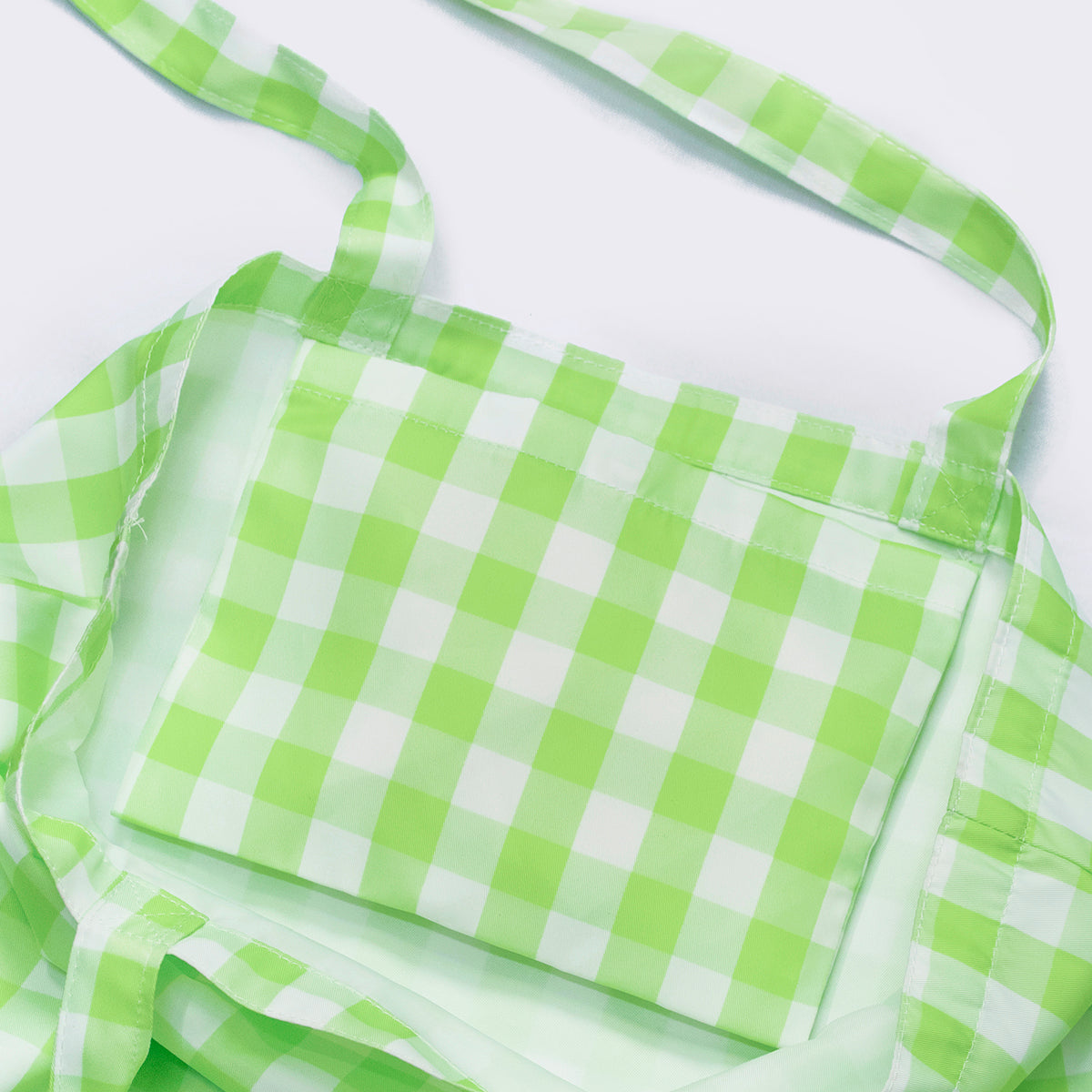 Tote Bag Lime Green Gingham