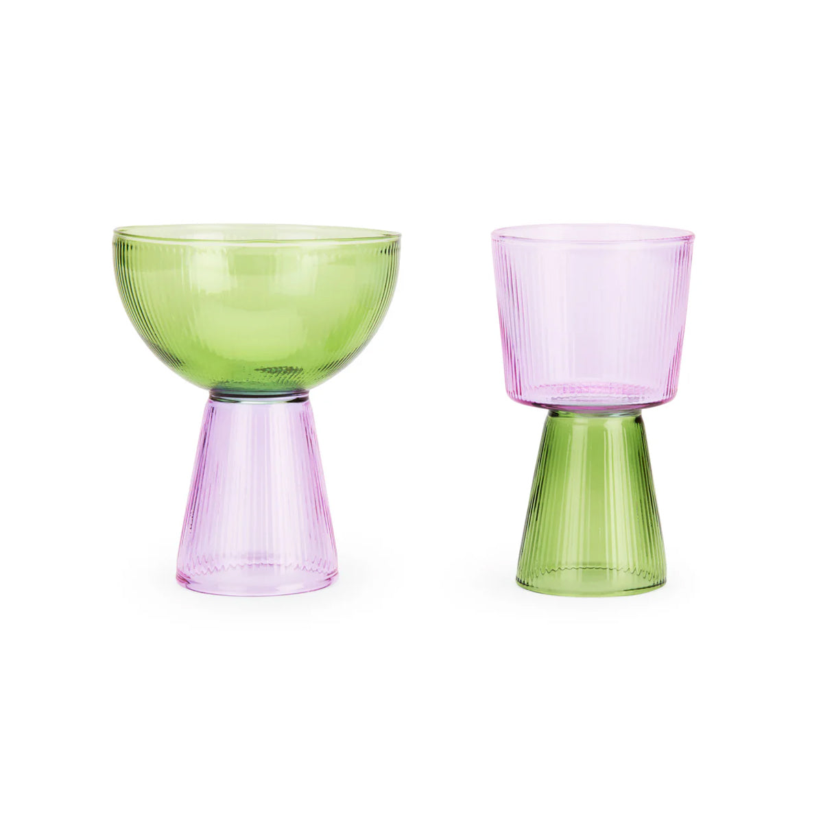 MoMA Yinka Ilori Glassware (set of 2) Green Purple