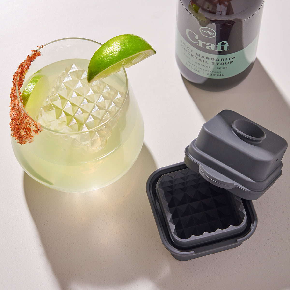 W&P Cocktail Ice Cube Prism Charcoal