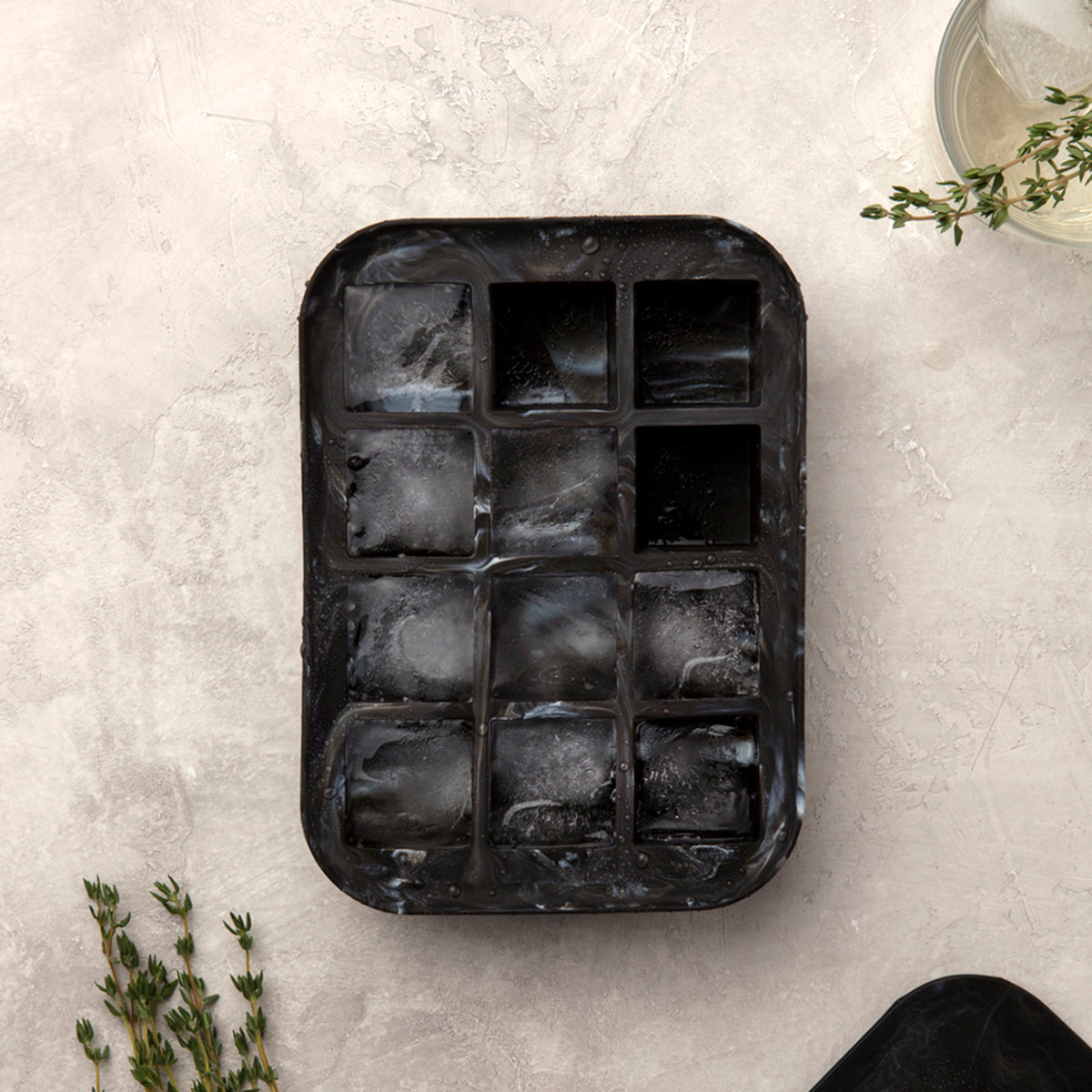 Ice Cube Tray Everyday Marble Black