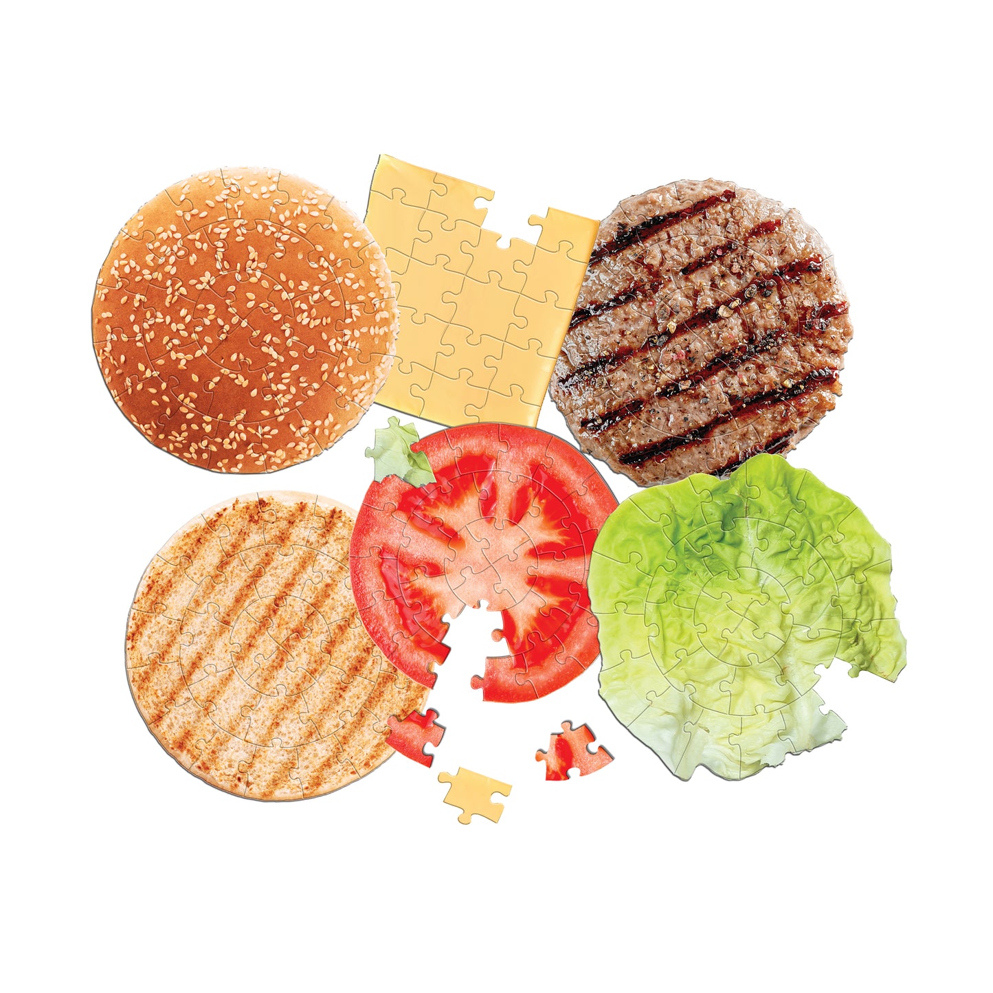Pikkii Jigsaw Puzzle 6 Layer Burger