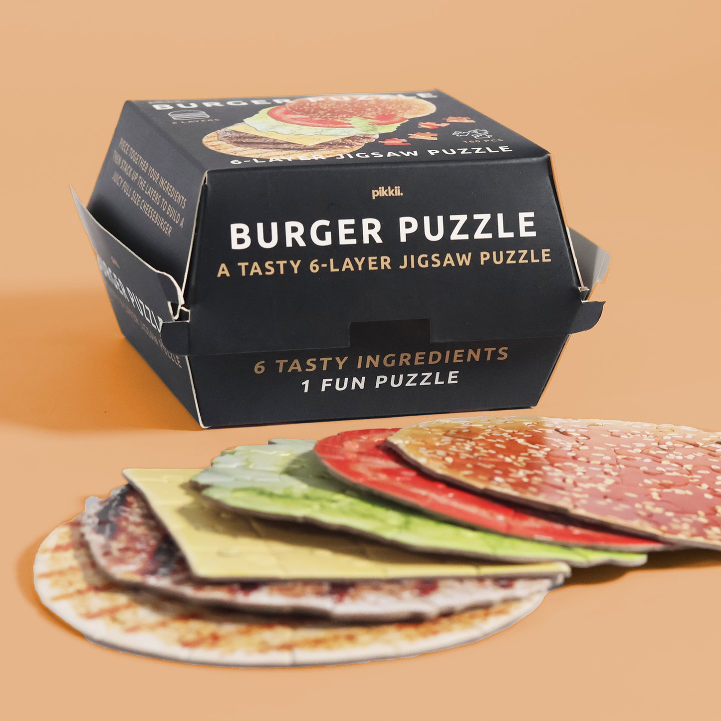 Pikkii Jigsaw Puzzle 6 Layer Burger