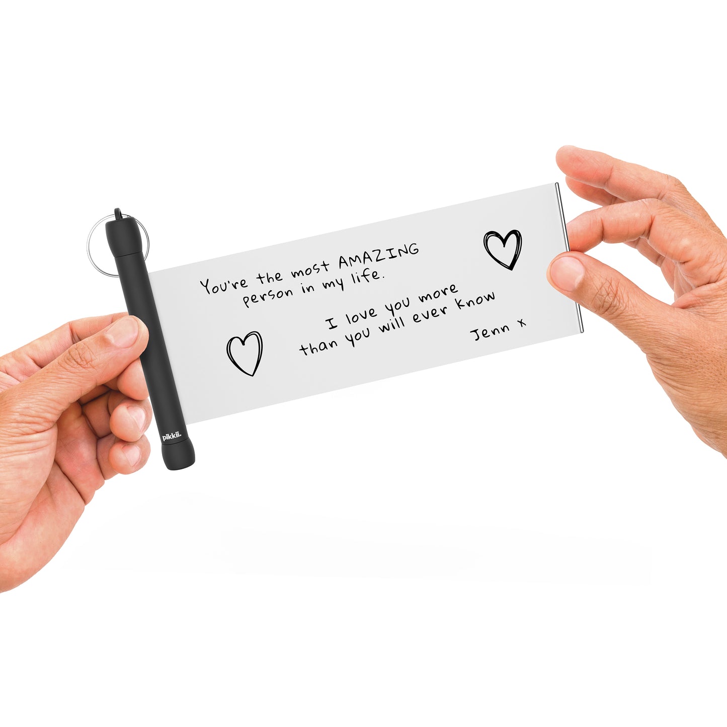 Pikkii Keyring Secret Message Scroll