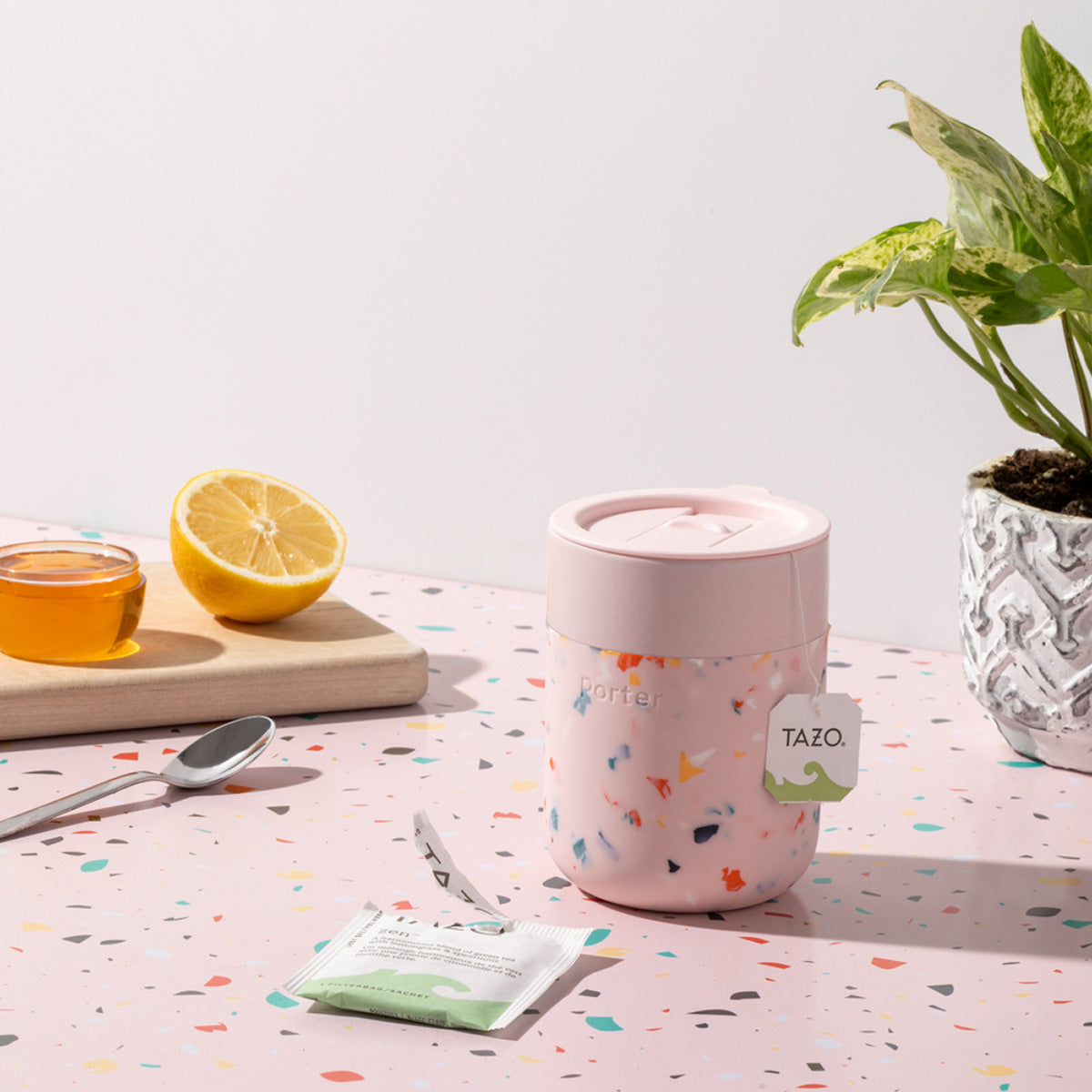 Ceramic Mug Terrazzo 355ml Blush