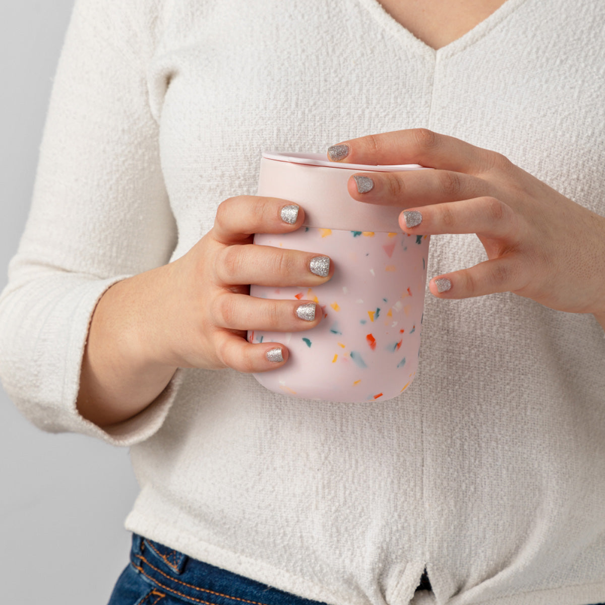 Ceramic Mug Terrazzo 355ml Blush