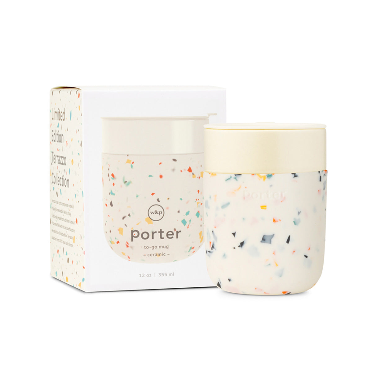 Ceramic Mug Terrazzo 355ml Cream