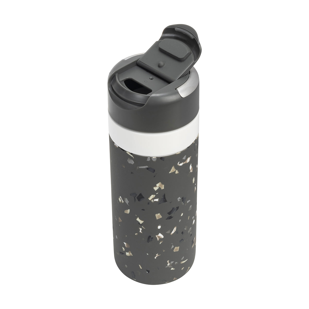 Drink Through Lid for Insulated Bottle Charcoal