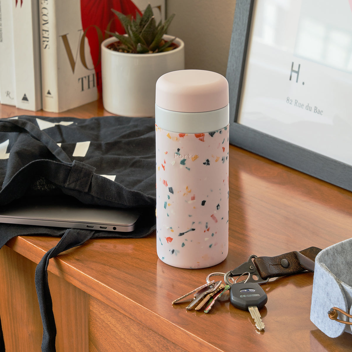 W&P Insulated Bottle Terrazzo 475ml Blush