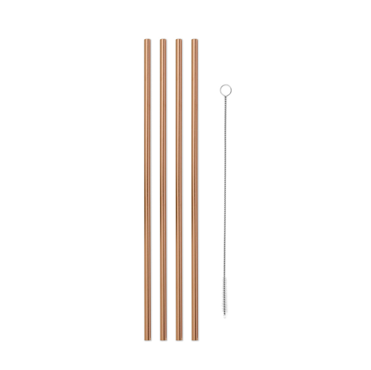 Metal Straws 10in w/Cleaner (set 4) Copper