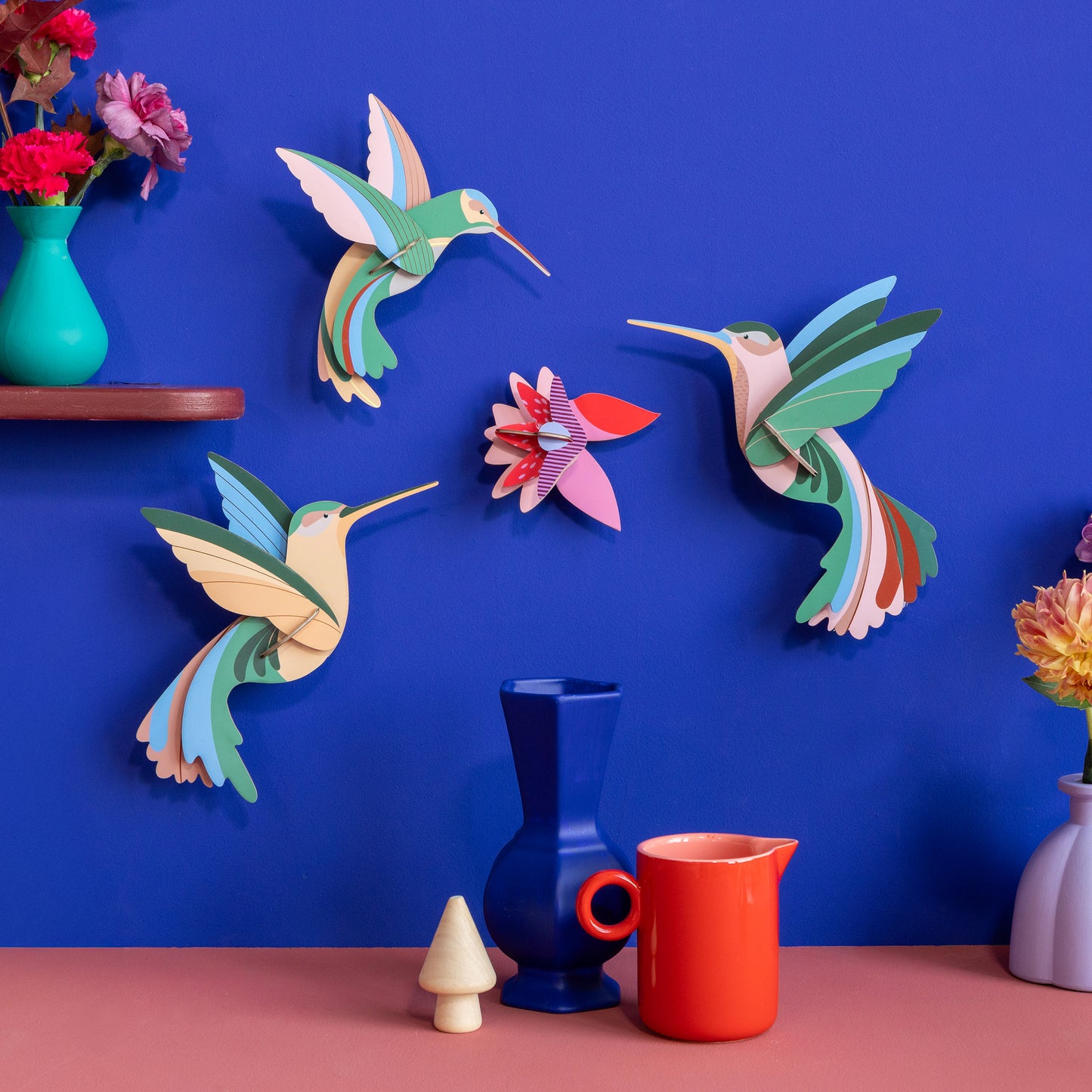 Studio Roof Wall Art (B4) Dance of Hummingbirds Set