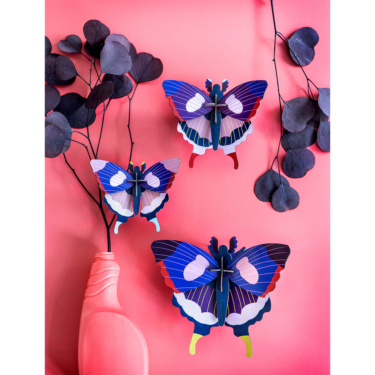 Wall Art Butterflies (A4) Set of 3 Swallowtail Butterfly