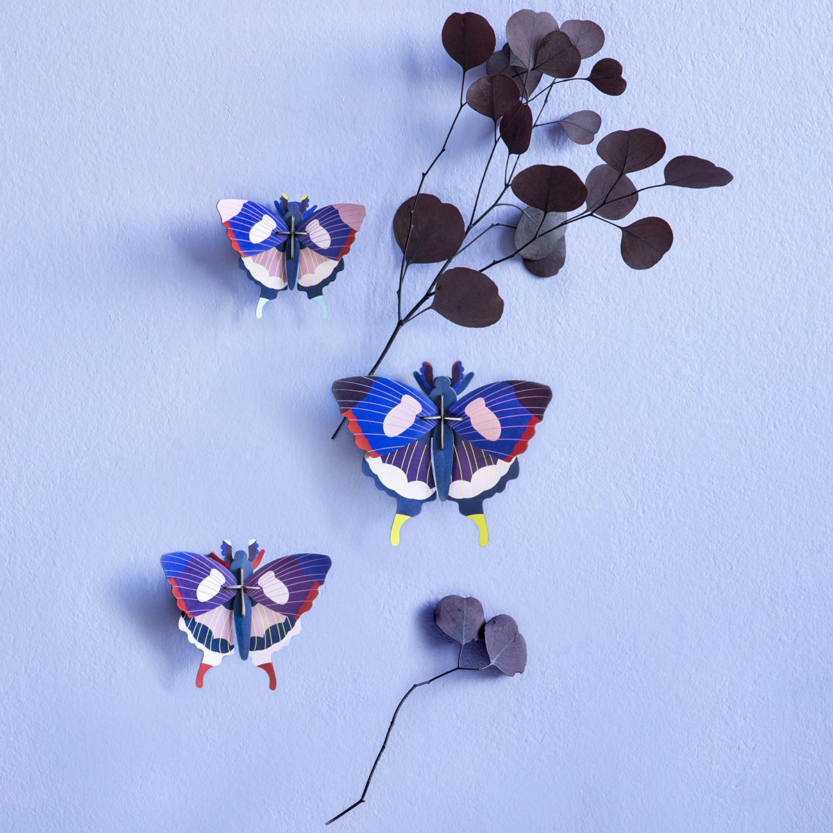 Wall Art Butterflies (A4) Set of 3 Swallowtail Butterfly