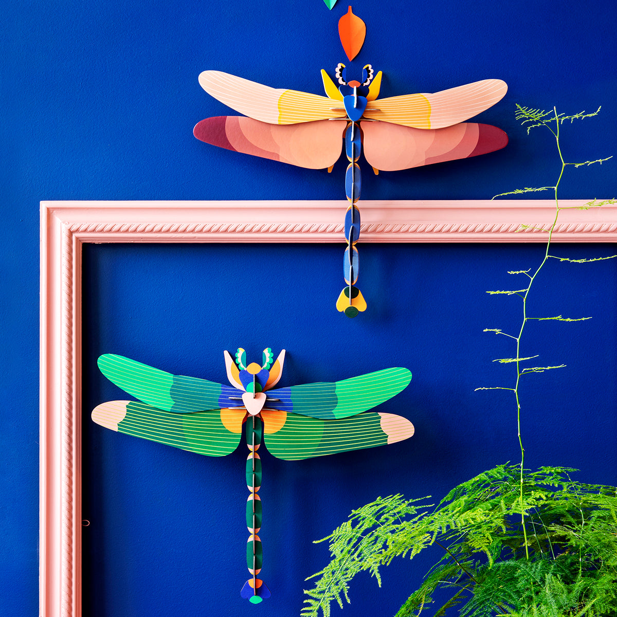 Wall Art Butterflies (A4) Green Dragonfly