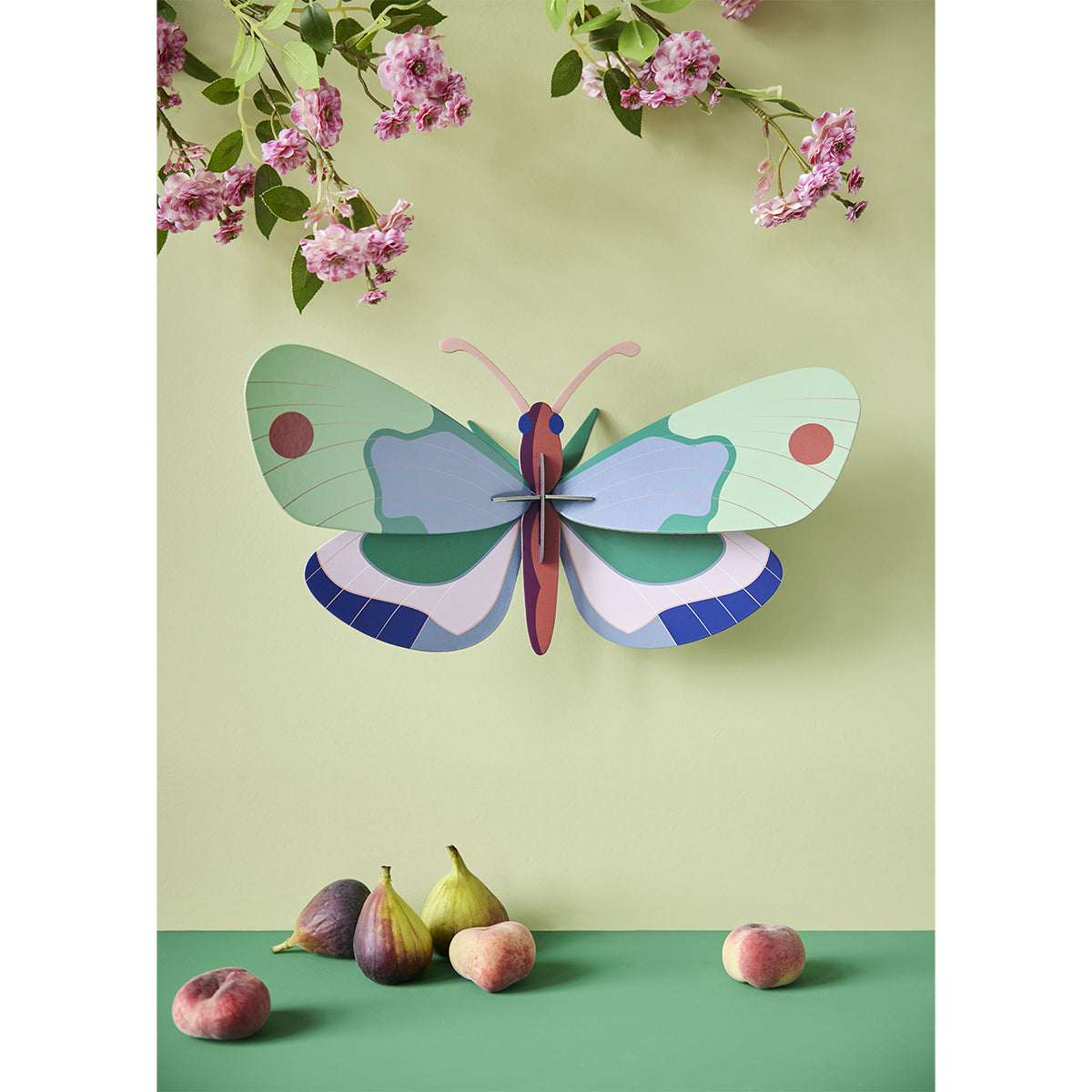 Wall Art Butterflies (A4) Mint Forest Butterfly