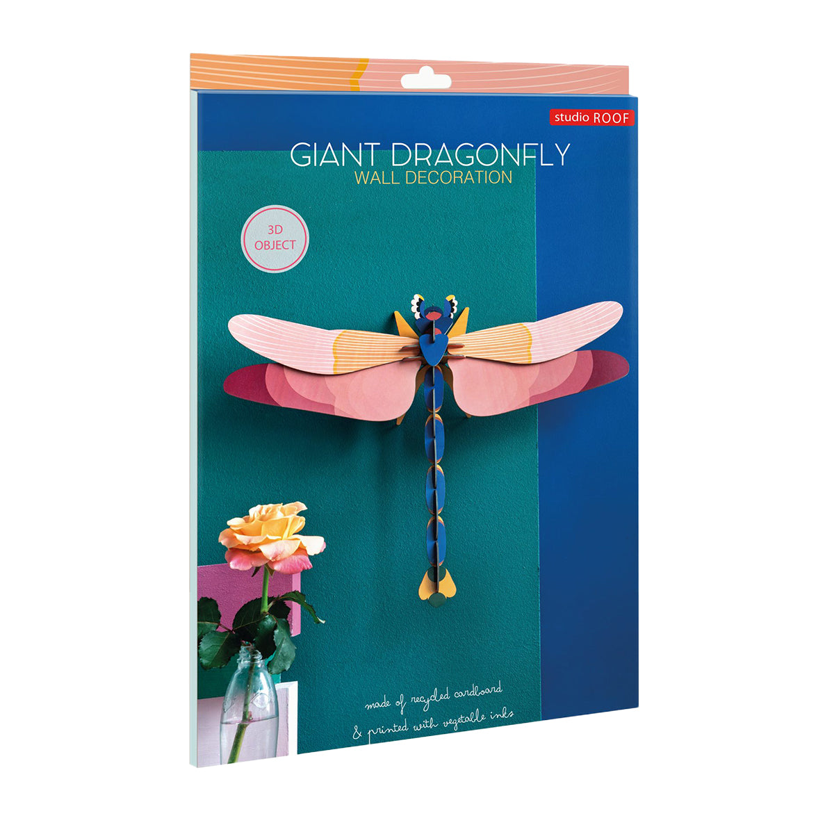 Wall Art Butterflies (A4) Pink Dragonfly