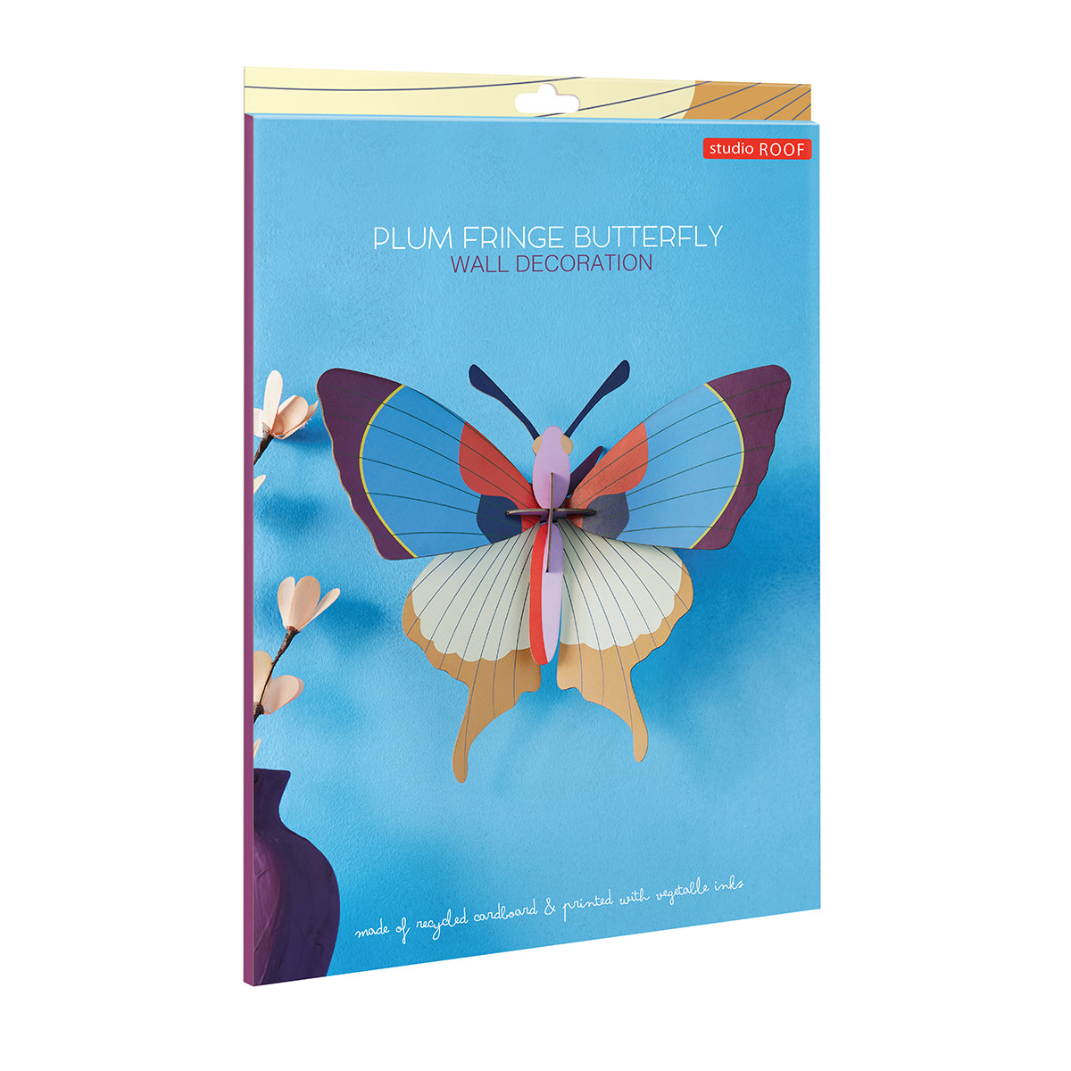 Wall Art Butterflies (A4) Plum Fringe Butterfly