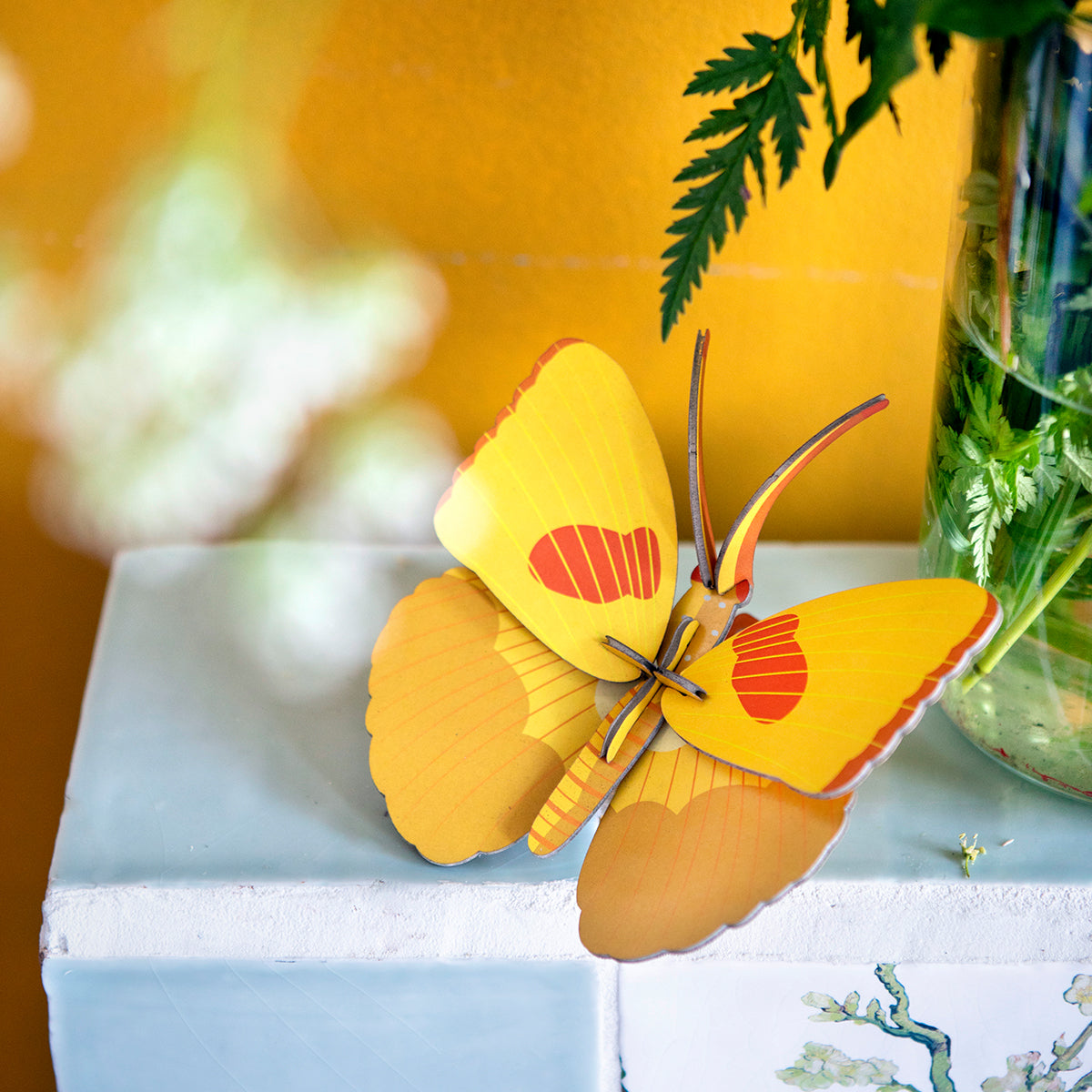 Wall Art Butterflies (B7) Yellow Butterfly