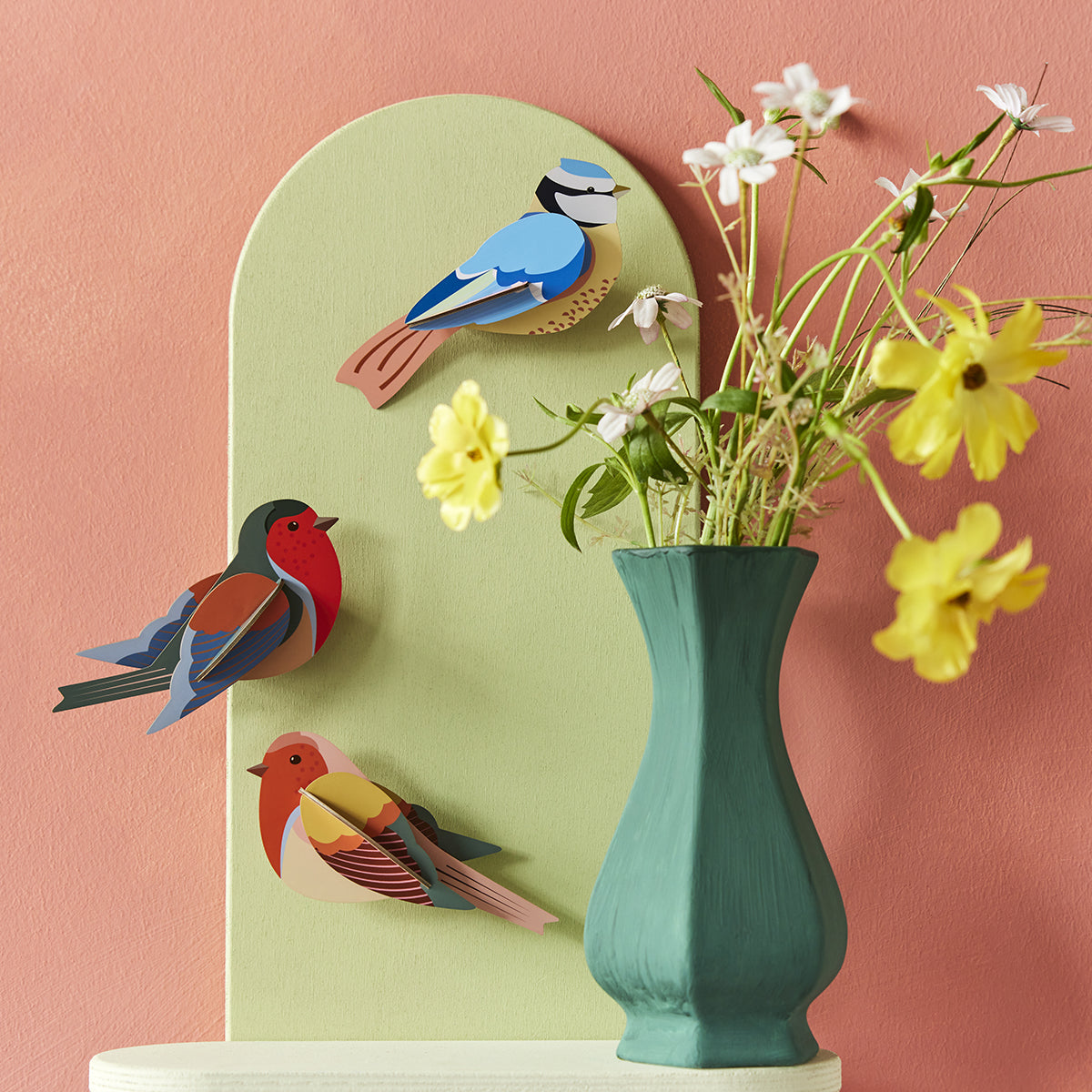 Wall Art Garden Birds (B6) Blue Tits