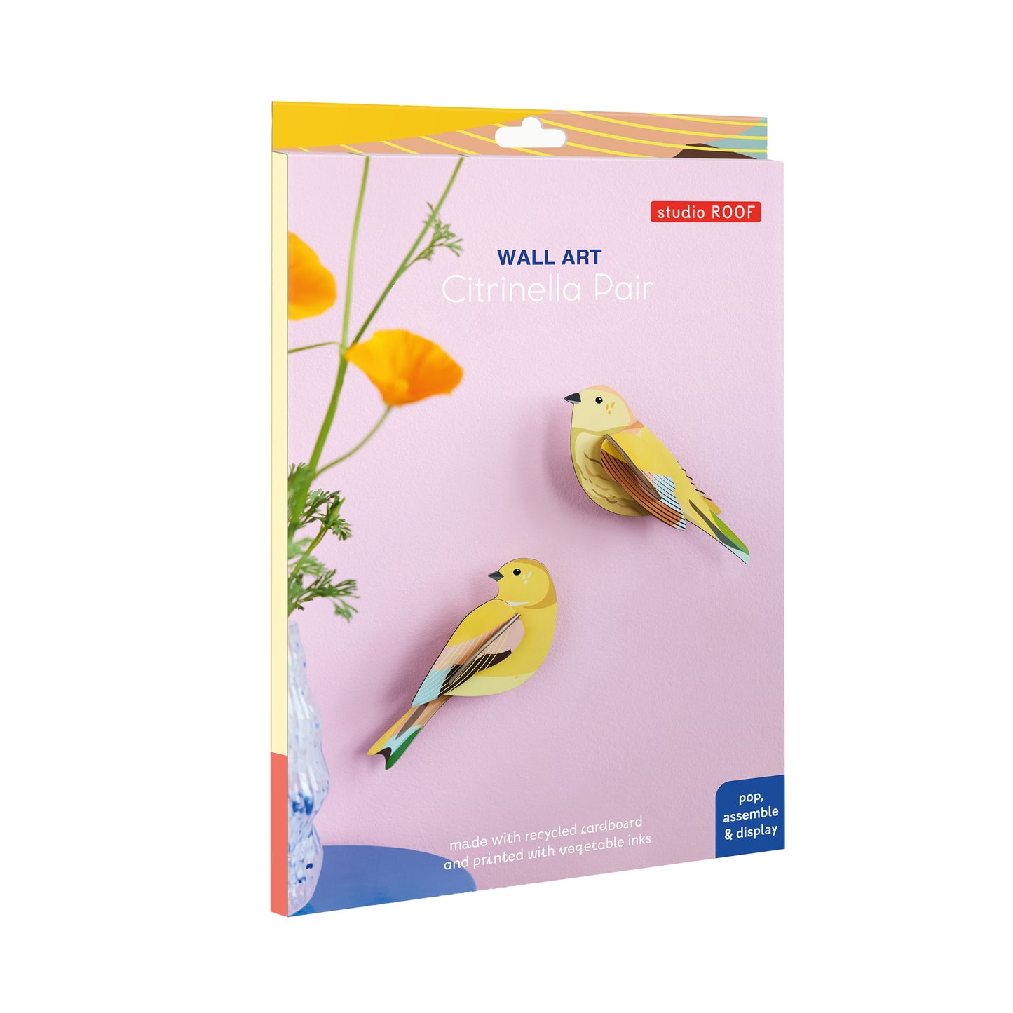 Studio Roof Wall Art Garden Birds (B6) Citrinella Pair