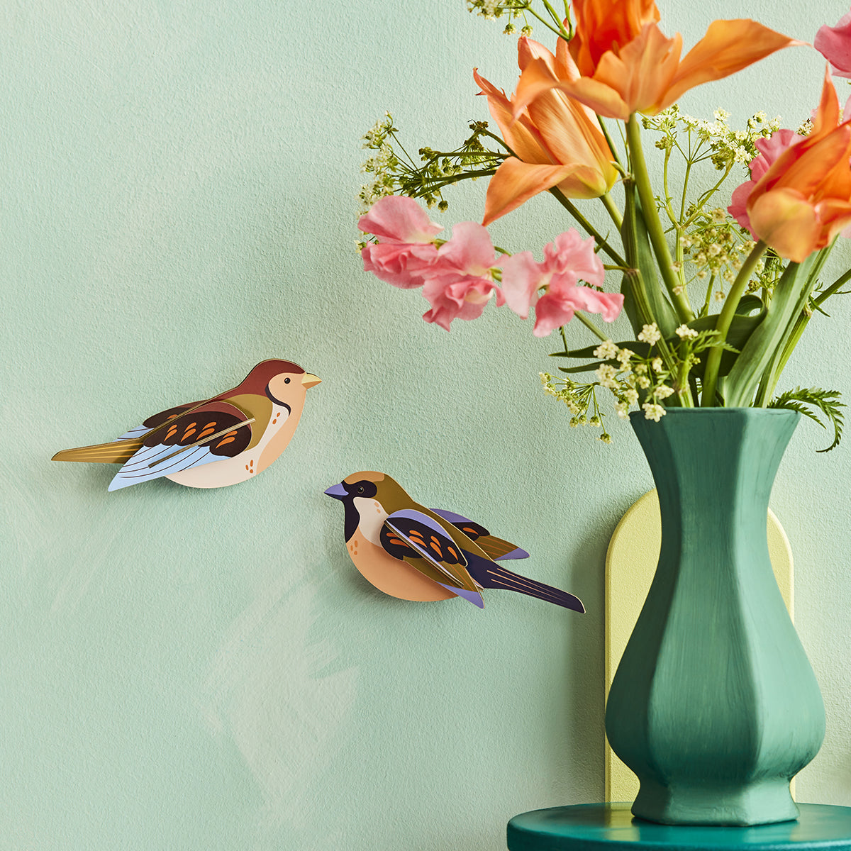 Wall Art Garden Birds (B6) Sparrows