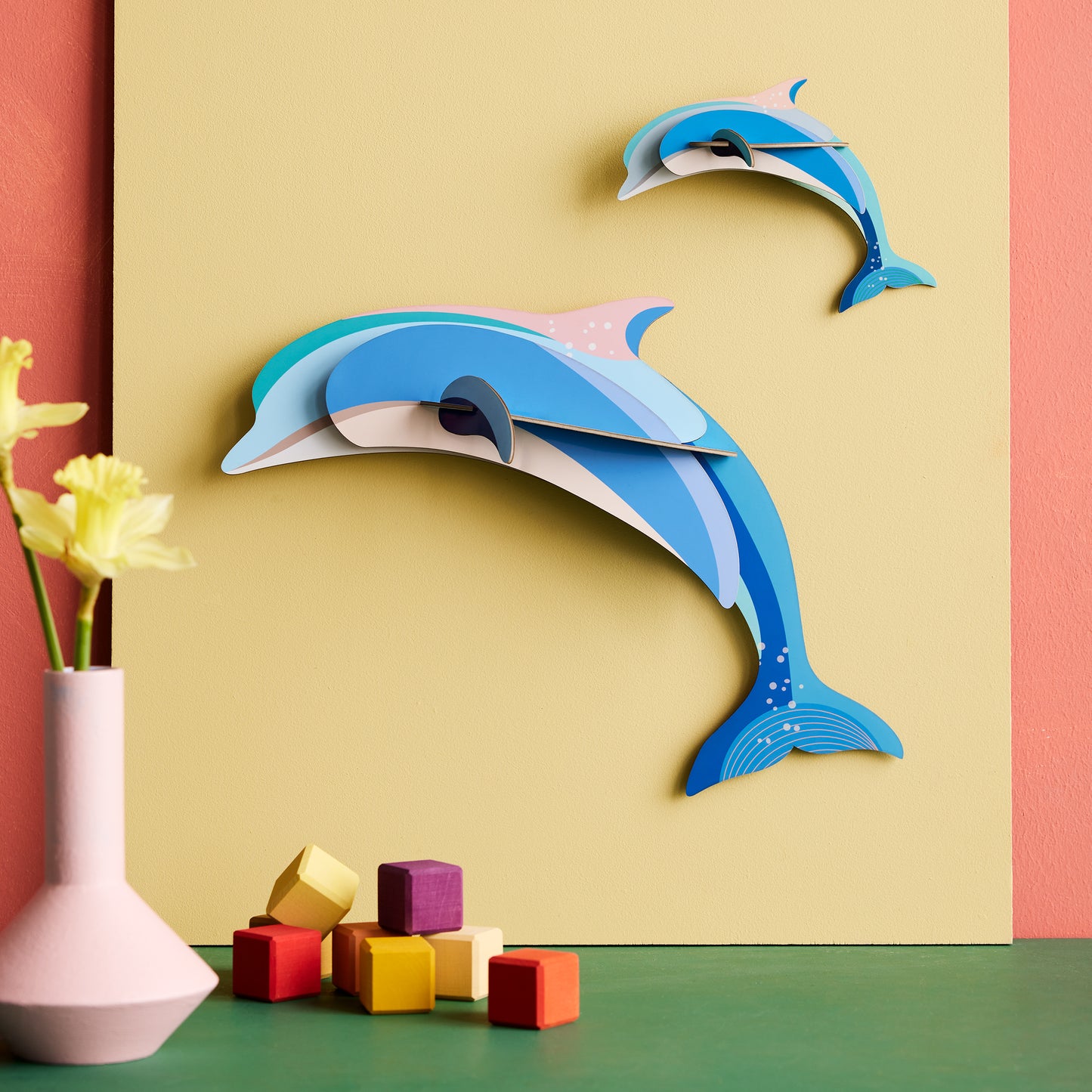 Studio Roof Wall Art Sea Creatures (A4) Dolphin Couple