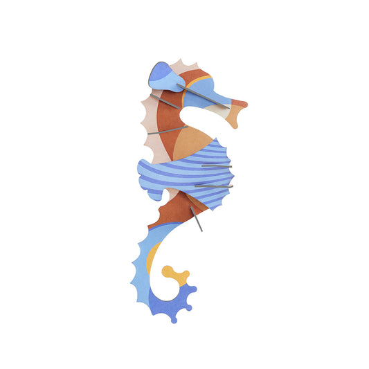 Wall Art Sea Creatures (B7) Blue Ringlet Seahorse