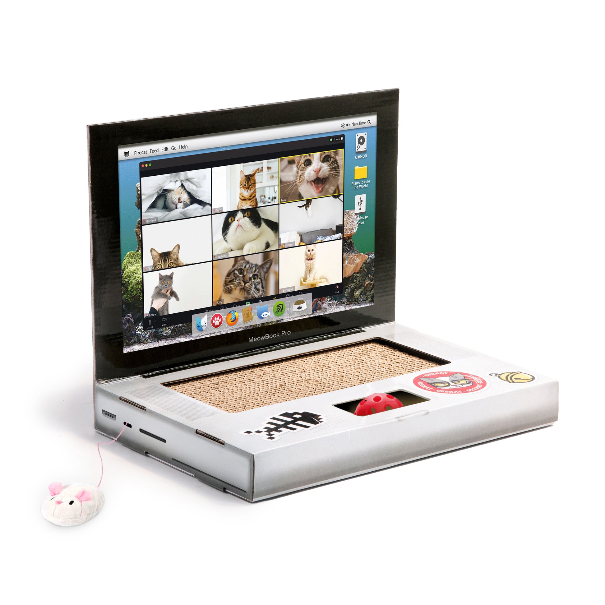 Suck UK Cat Playhouse Scratch Laptop