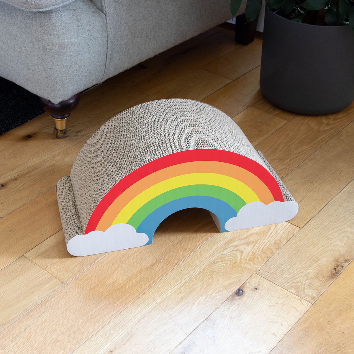 Suck UK Cat Playhouse Scratch Rainbow