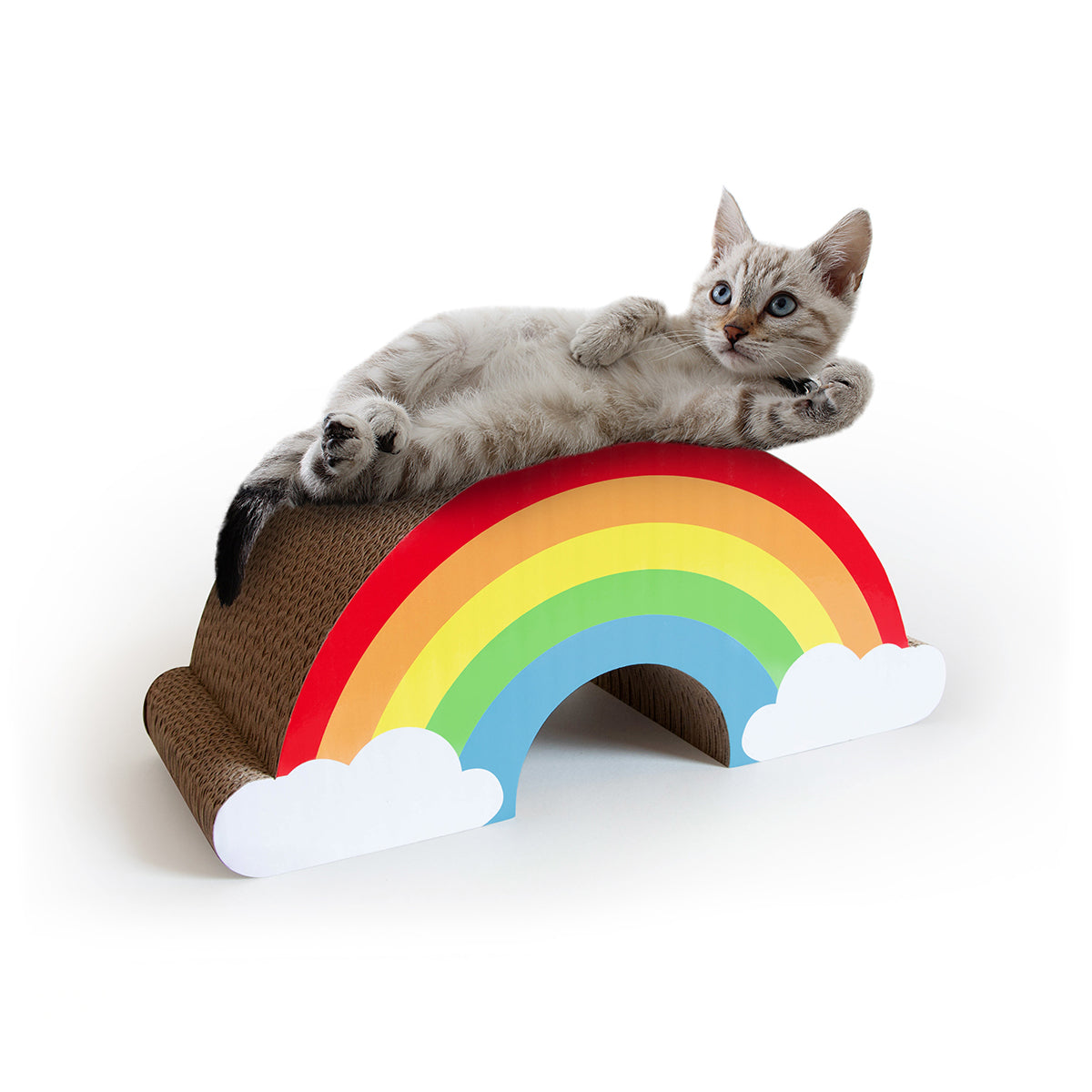 Suck UK Cat Playhouse Scratch Rainbow