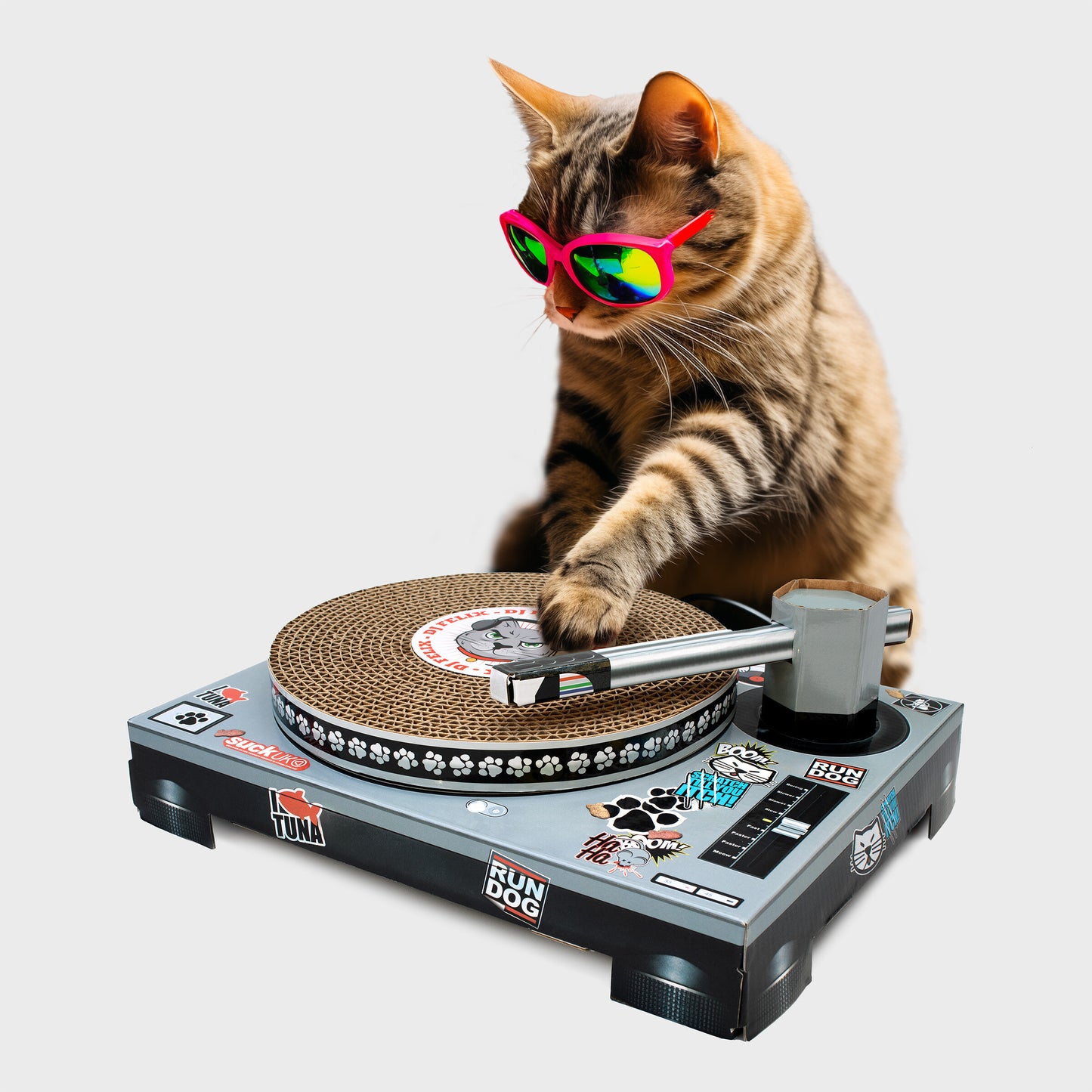 Suck UK Cat Playhouse Scratch Turntable