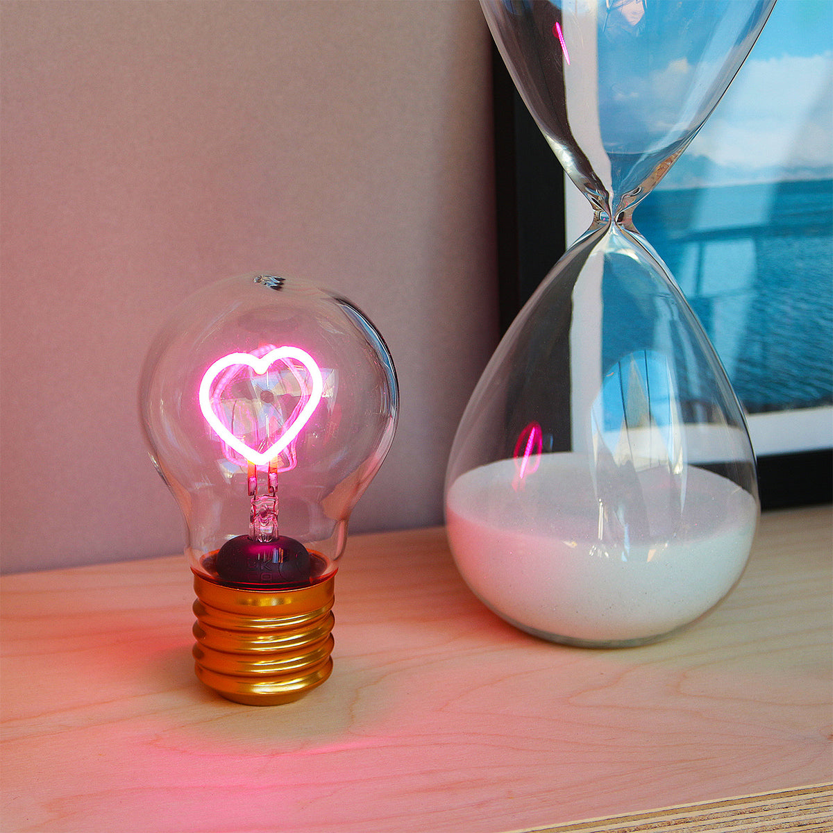 Suck UK Cordless Lightbulb Heart LED Light LED Light