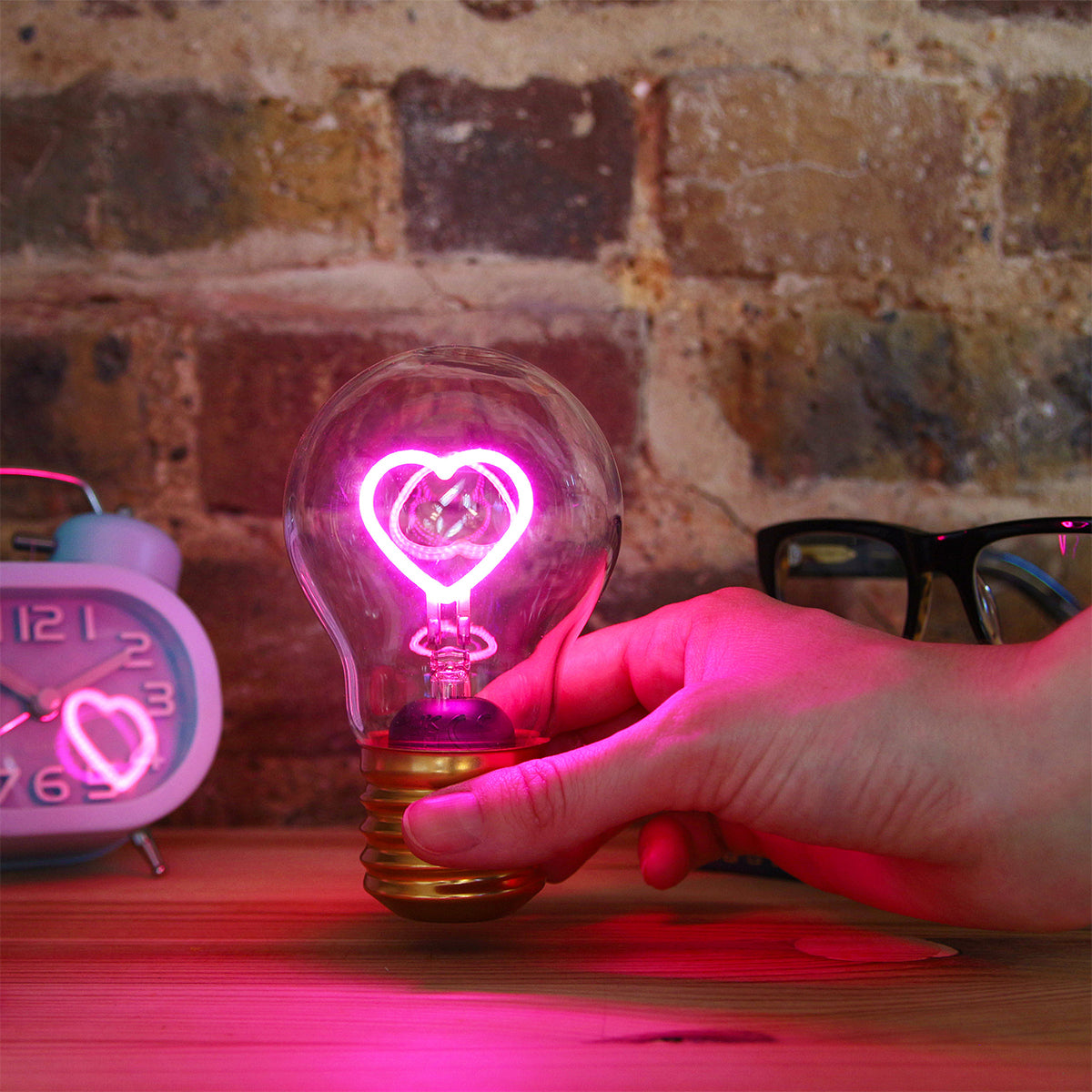 Cordless Lightbulb Heart