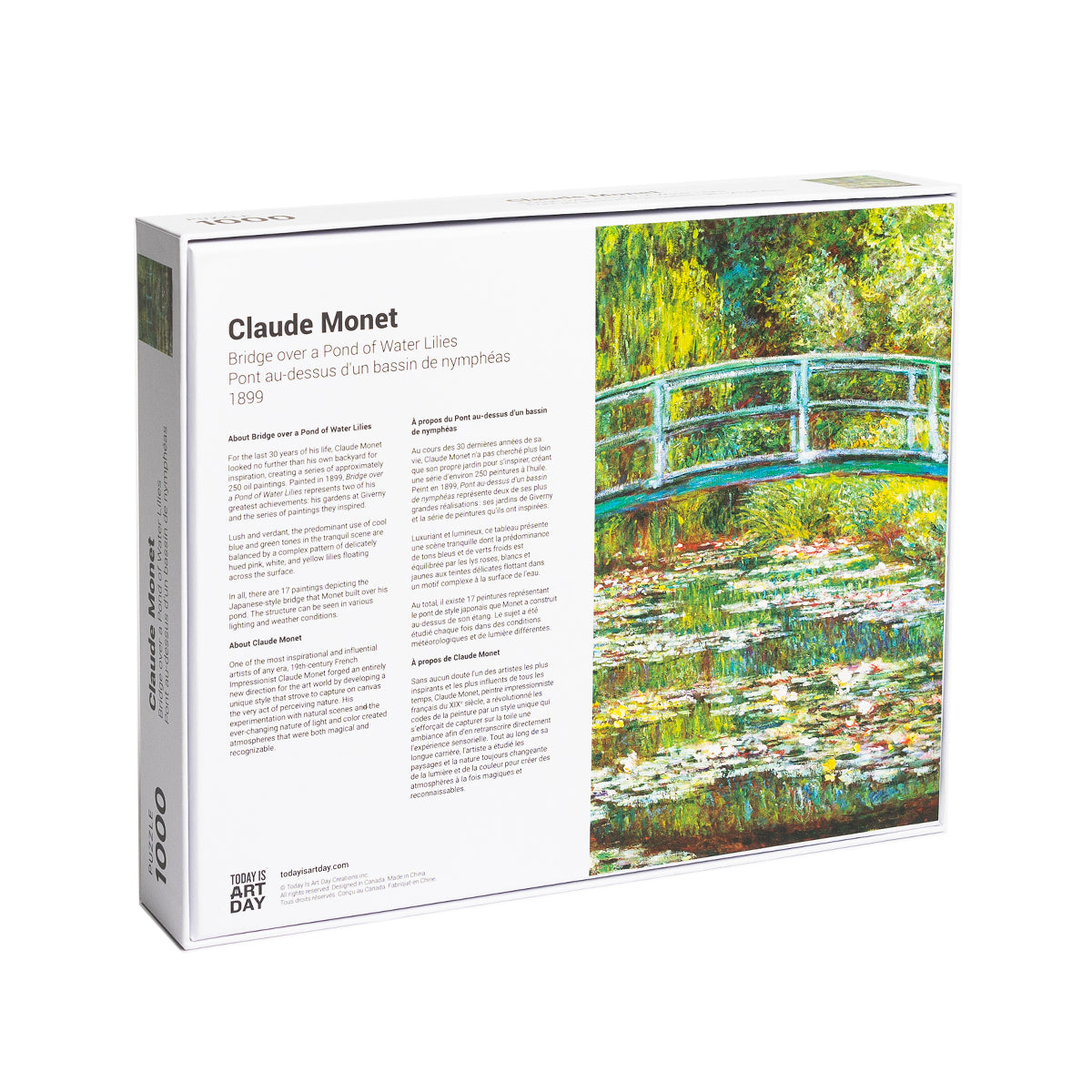 Today Is Art Day Art Puzzle Claude Monet Bridges and Waterlillies