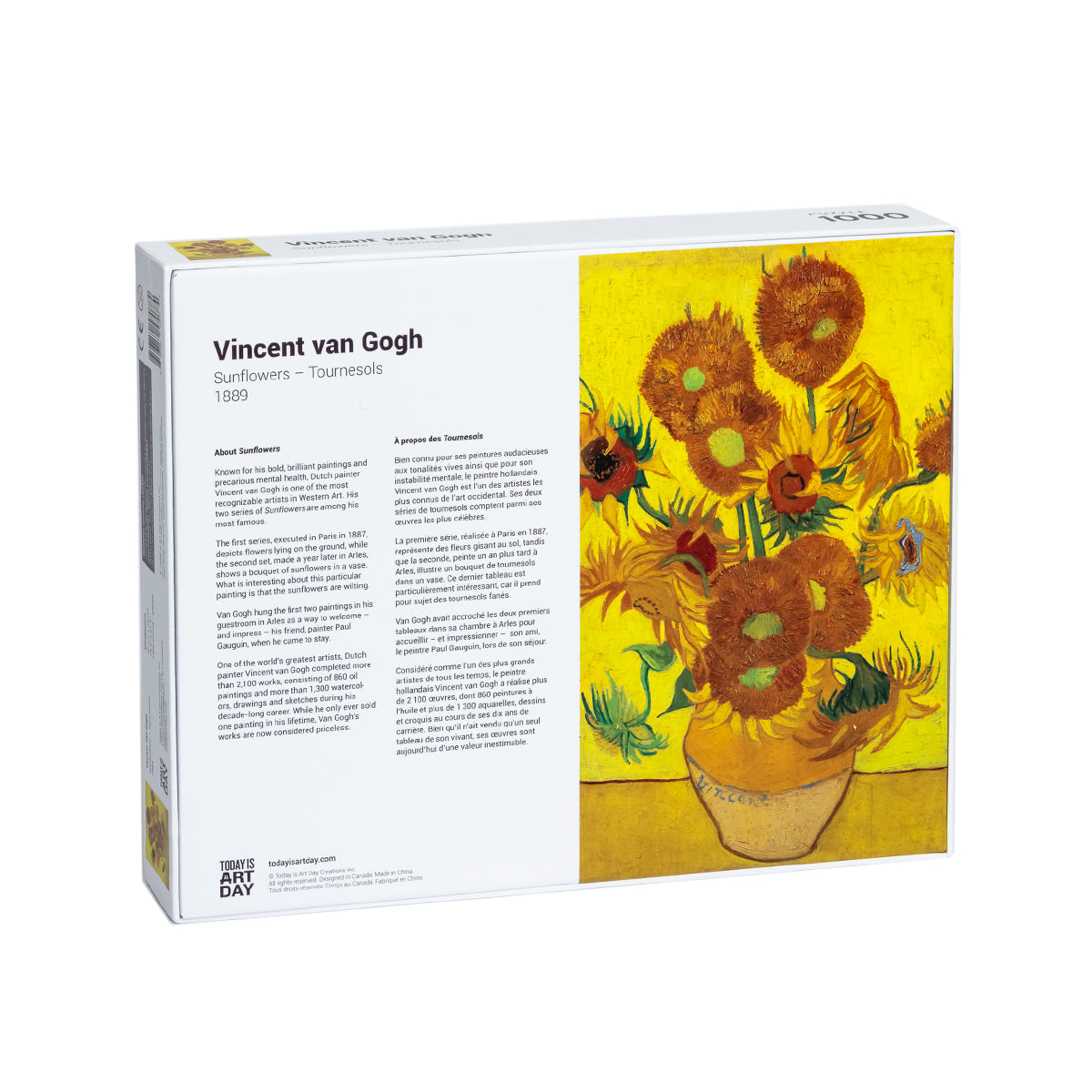 Today Is Art Day Art Puzzle Vincent Van Gogh Sunflowers