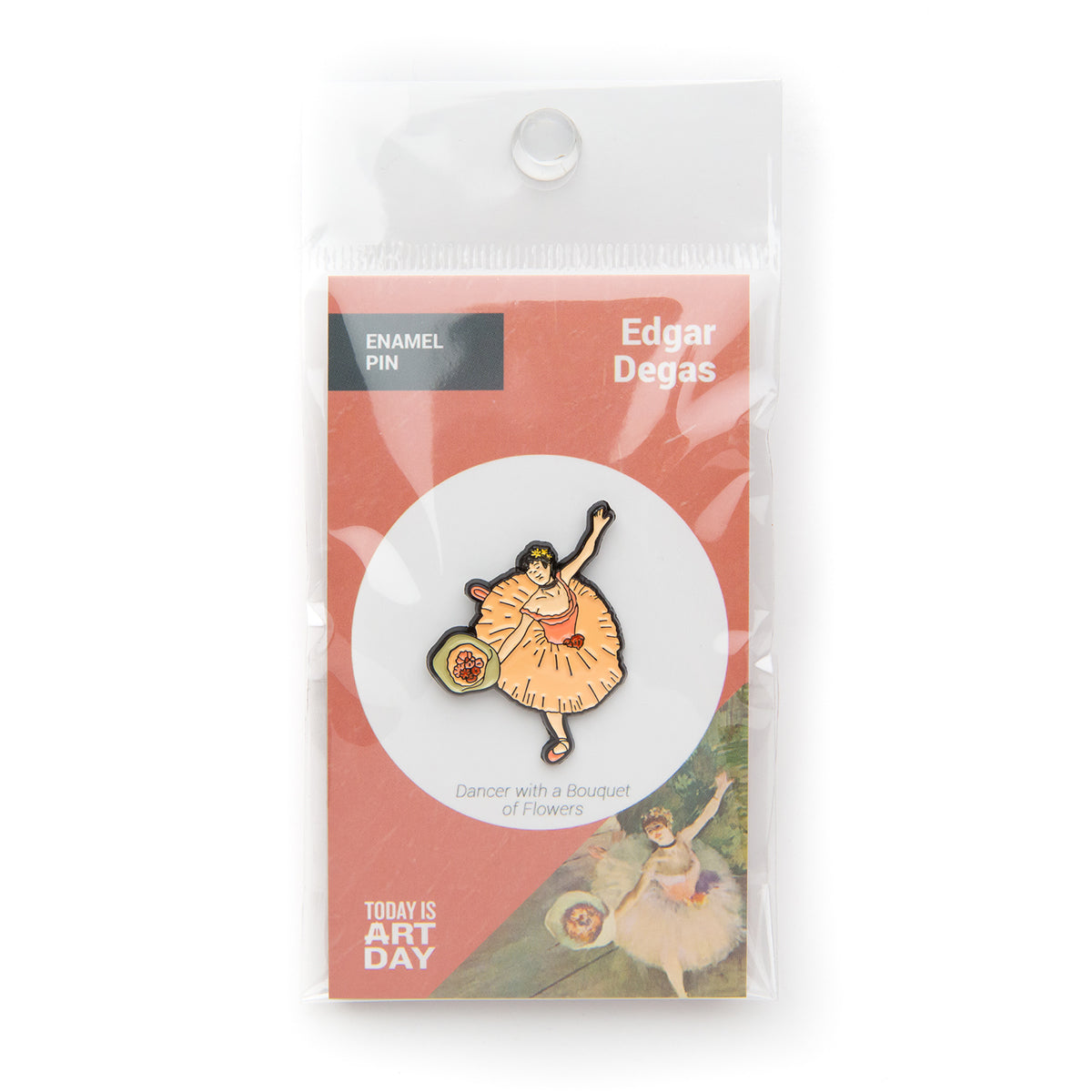 Today Is Art Day Enamel Pin Degas Dancer with Bouquet