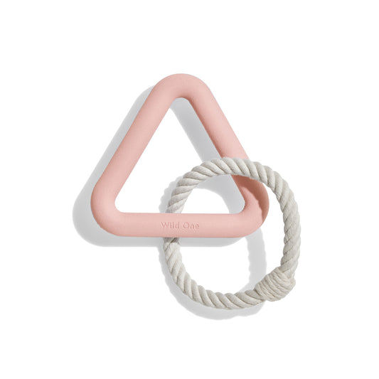 Dog Toy Triangle Tug Small Blush