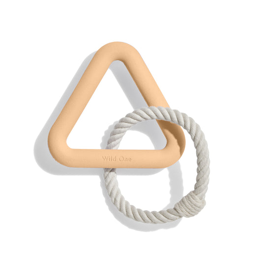 Dog Toy Triangle Tug Small Tan