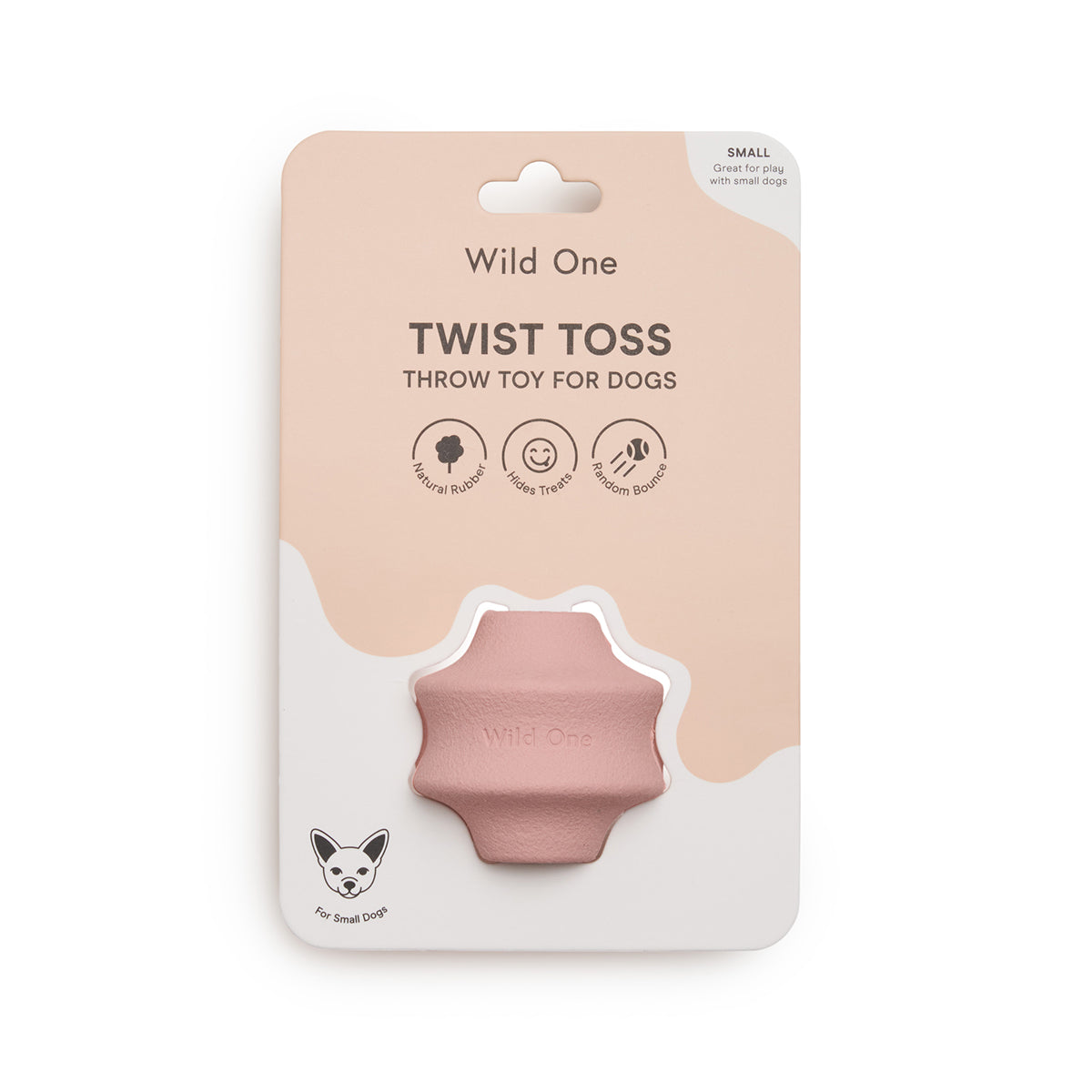 Dog Toy Twist Toss Small Blush