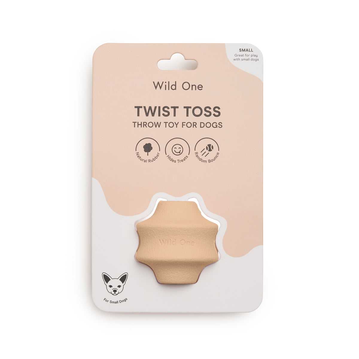 Dog Toy Twist Toss Small Tan