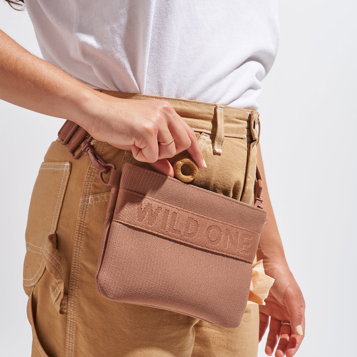 Wild One Treat Pouch Recycled Knit Coco