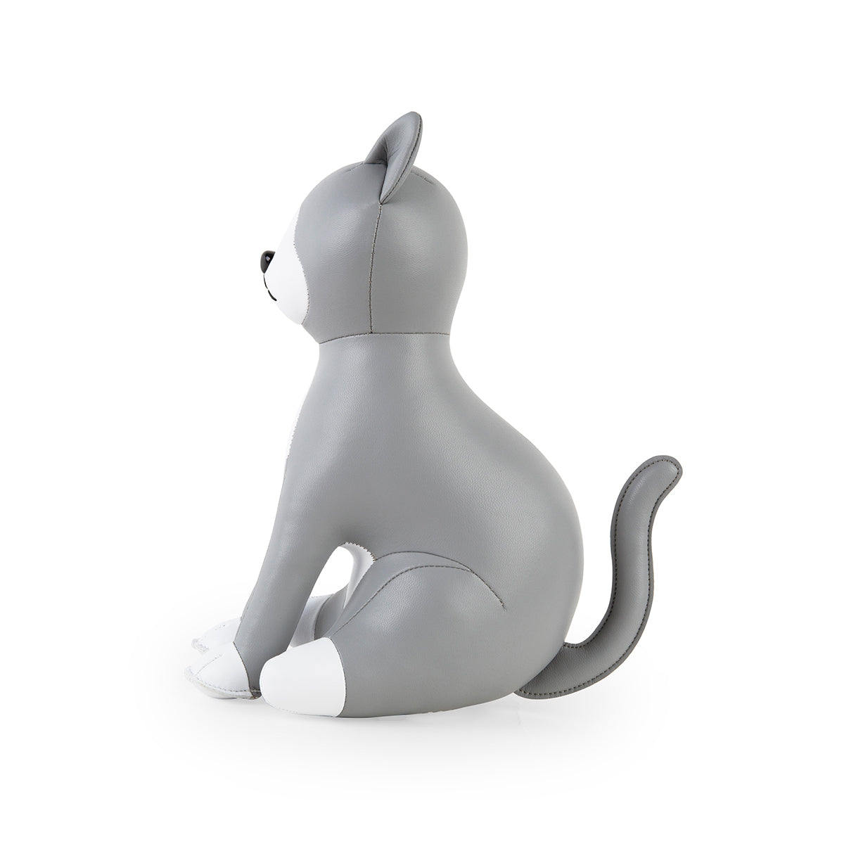 Bookend Cat Tuxedo Grey