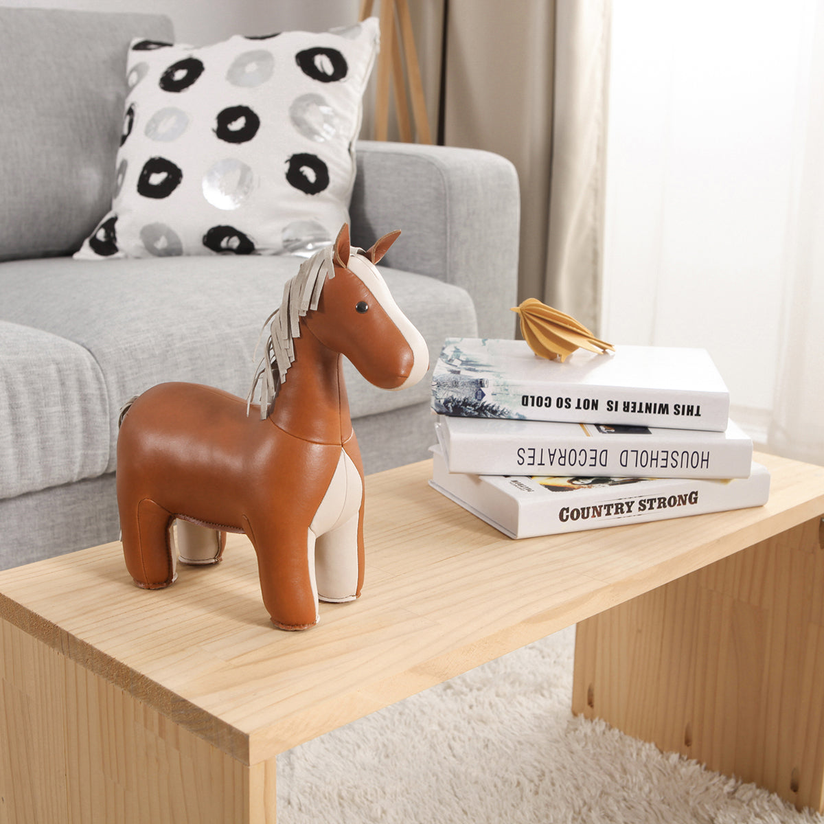 Bookend Classic Horse Tan